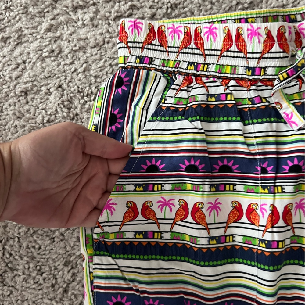 EUC Mara Hoffman Parrot Print Crop Pants Small - Picture 4 of 10